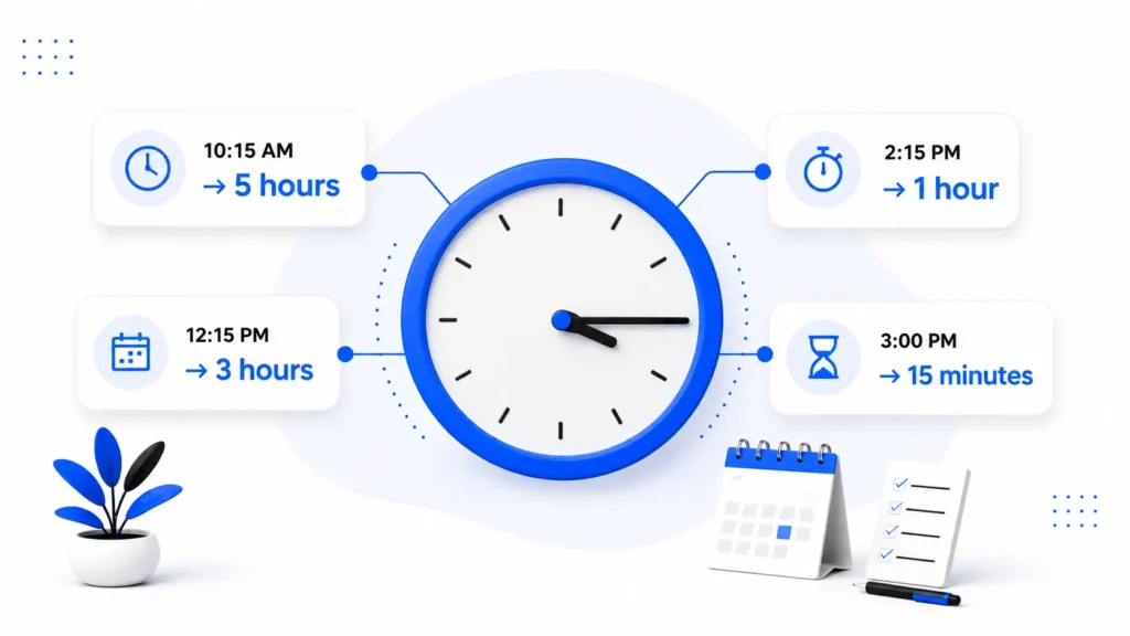 Common Time Remaining Examples Until 3:15 Pm