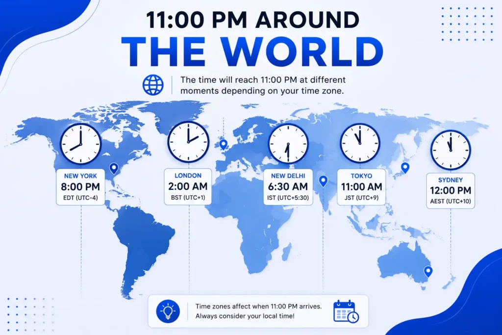 World map with multiple clocks